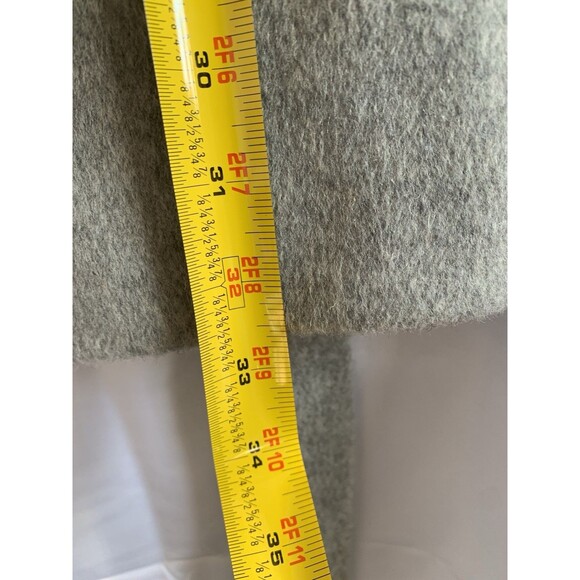 NWT Ann Taylor Womens XS Overcoat Grey Wool Blend Lined Polyester Belt Shawl - Picture 5 of 9